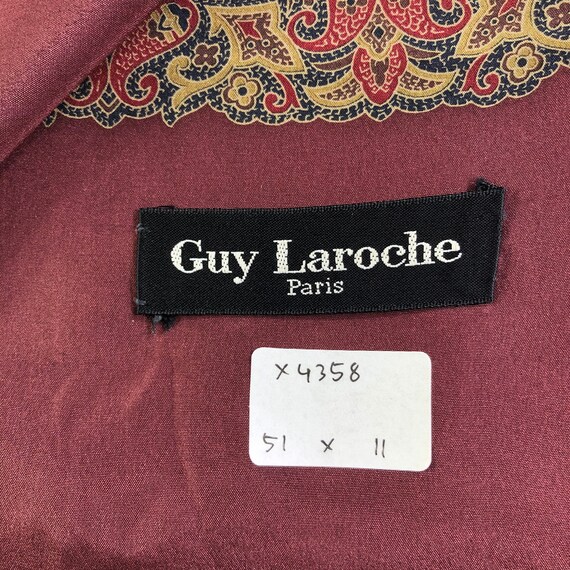 Vintage Guy Laroche Scarf, Twill Silk Scarf, Vint… - image 5