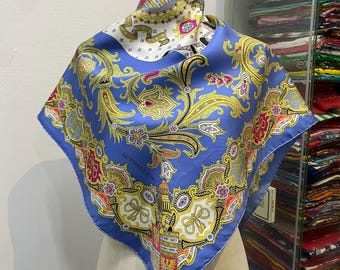 ヴィンテージ エトロ ウールシルク スカーフ | 本物のエトロ ミラノ