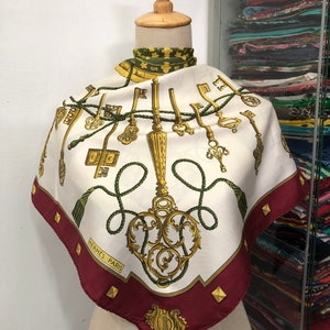 Vintage Hermes Les Cles Silk Scarf Hermes Square Scarf Vintage Hermes Silk Scarf Hermes Square Scarf Vintage Hermes Foulards