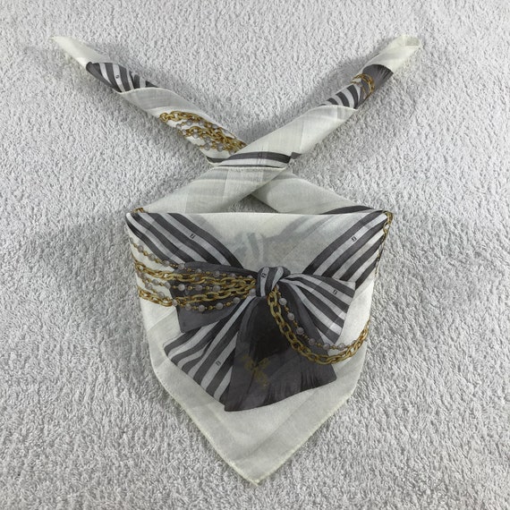 Vintage Fendi Handkerchief, Fendi Neck Scarf, Vintage Fendi
