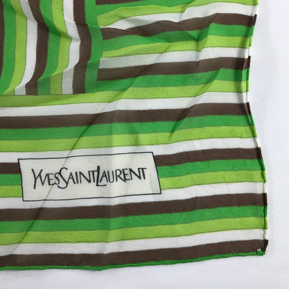 Vintage Yves Saint Laurent Silk Scarf Yves Saint … - image 5