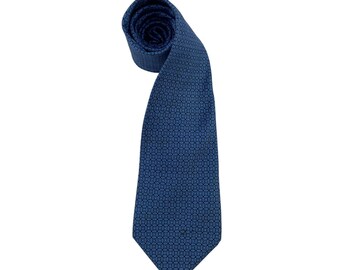 Corbata de seda vintage Hermès París 7695 OA, corbata auténtica Hermès, corbata con estampado floral, corbata con estampado geométrico