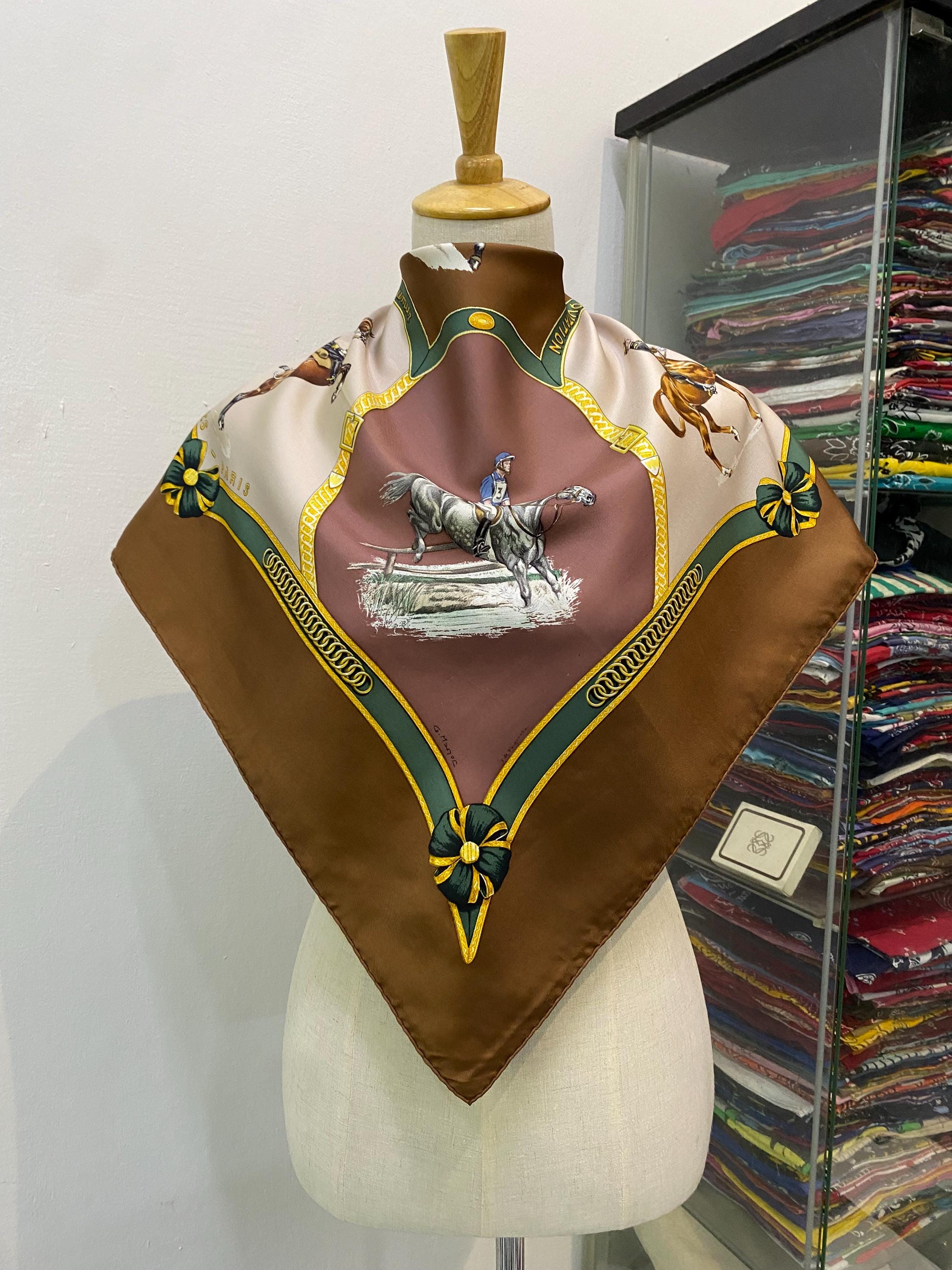 Vintage Hermes Ecole Française D'equitation Silk Scarf