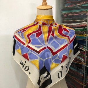 Vintage Moschino Silk Scarf Moschino Silk Muffler Vintage Moschino Silk Neck Scarf Moschino Silk Head Scarf Moschino Shawl