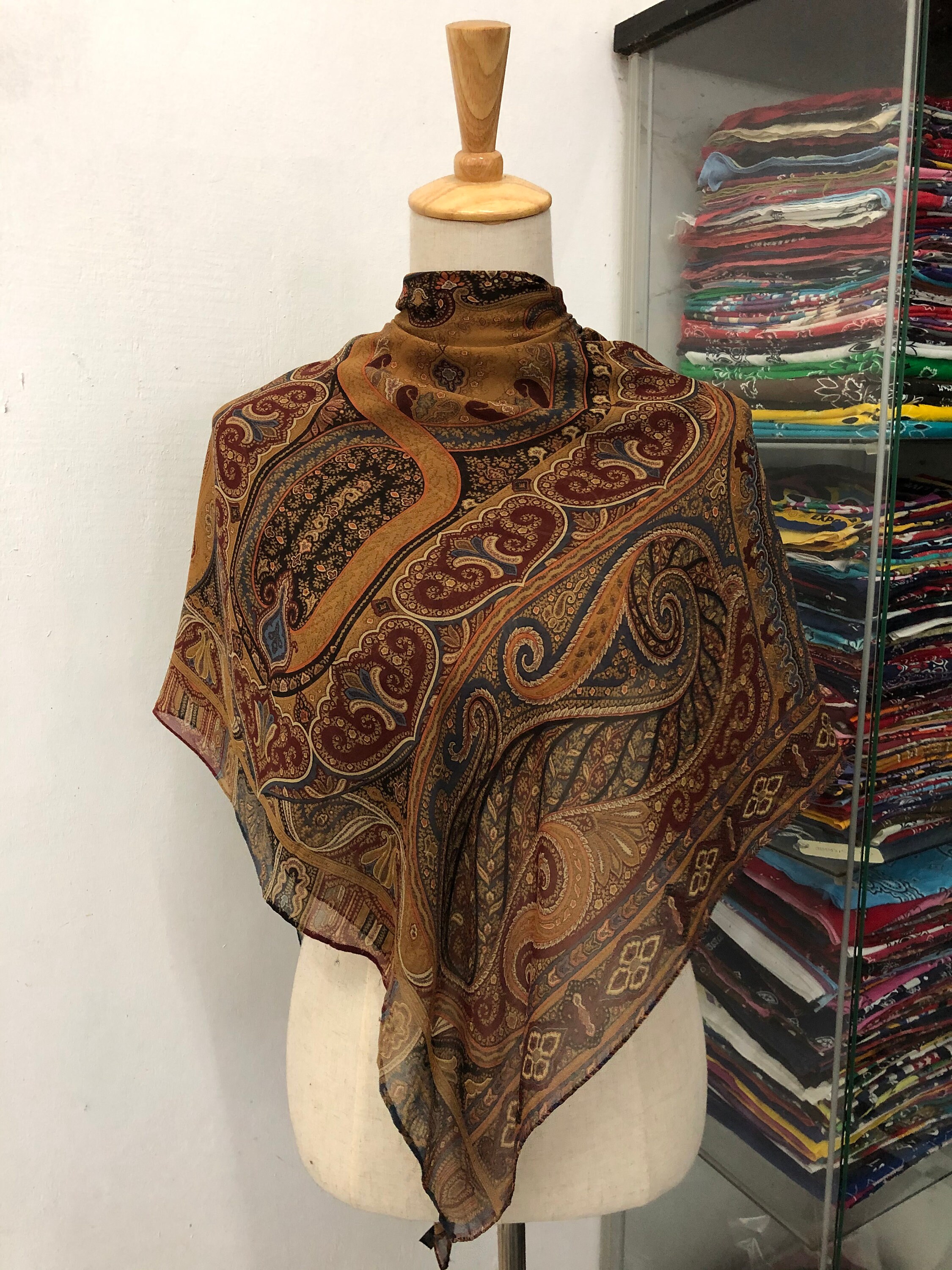 Vintage Etro Silk Scarf Etro Paisley Scarf Authentic Etro -  UK