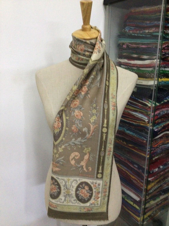 Vintage Etro Silk Scarf, Etro Paisley Scarf, Auth… - image 1