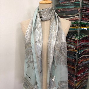Vintage Lancel Silk Scarf Lancel Square Scarf Vintage Lancel Silk Muffler Vintage Flora Silk Scarf