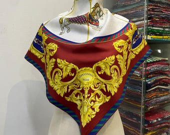 ヴィンテージ ヴェルサーチ シルクスカーフ、ジャンニ ヴェルサーチ
