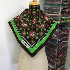 Vintage Givenchy Silk Scarf Givenchy Neck Scarf Givenchy Silk Muffler Givenchy Big Logo Givenchy Neck Warmer Givenchy Silk Shawl