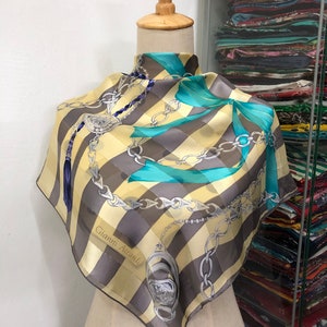 Vintage Gianni Accardi  Silk Scarf, Twill Silk Scarf, Vintage Silk Muffler, Vintage Neck Scarf, Vintage Neck Accessories,