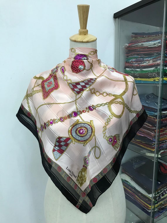 LOUIS FERAUD silk vintage scarf - VALOIS VINTAGE PARIS