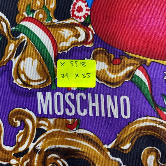 Vintage Moschino Silk Scarf Moschino Silk Muffler Vintage