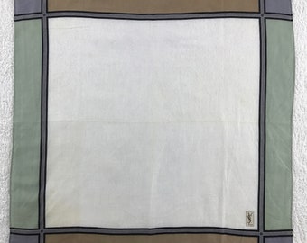 Fazzoletto vintage Yves Saint Laurent, bandana Yves Saint Laurent, fazzoletto da taschino Yves Saint Laurent, fazzoletto da collo Yves Saint Laurent