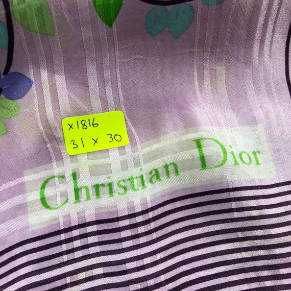 Vintage Christian Dior Silk Scarf Christian Dior … - image 10