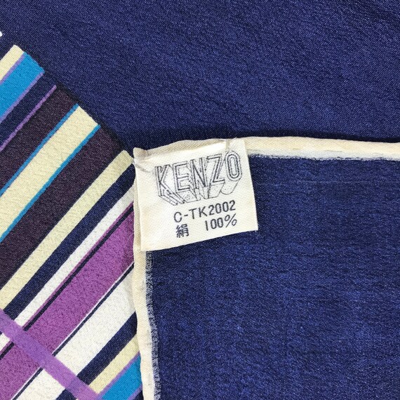Vintage Kenzo Silk Scarf Kenzo Silk Stole Floral … - image 5
