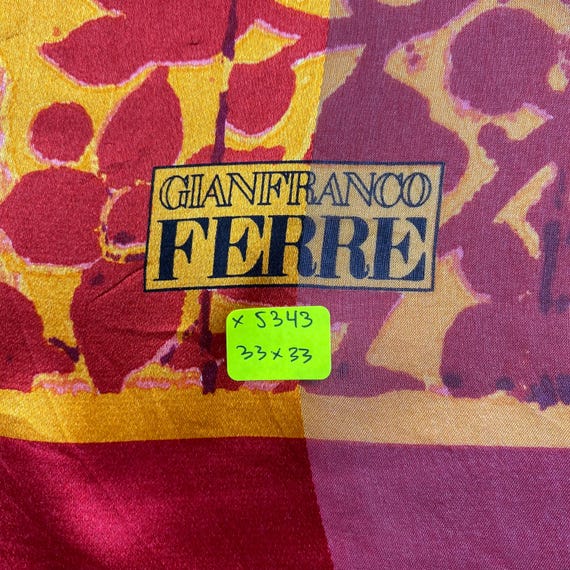 Vintage Gianfranco Ferre Scarf, Twill Silk Scarf, Vintage Silk