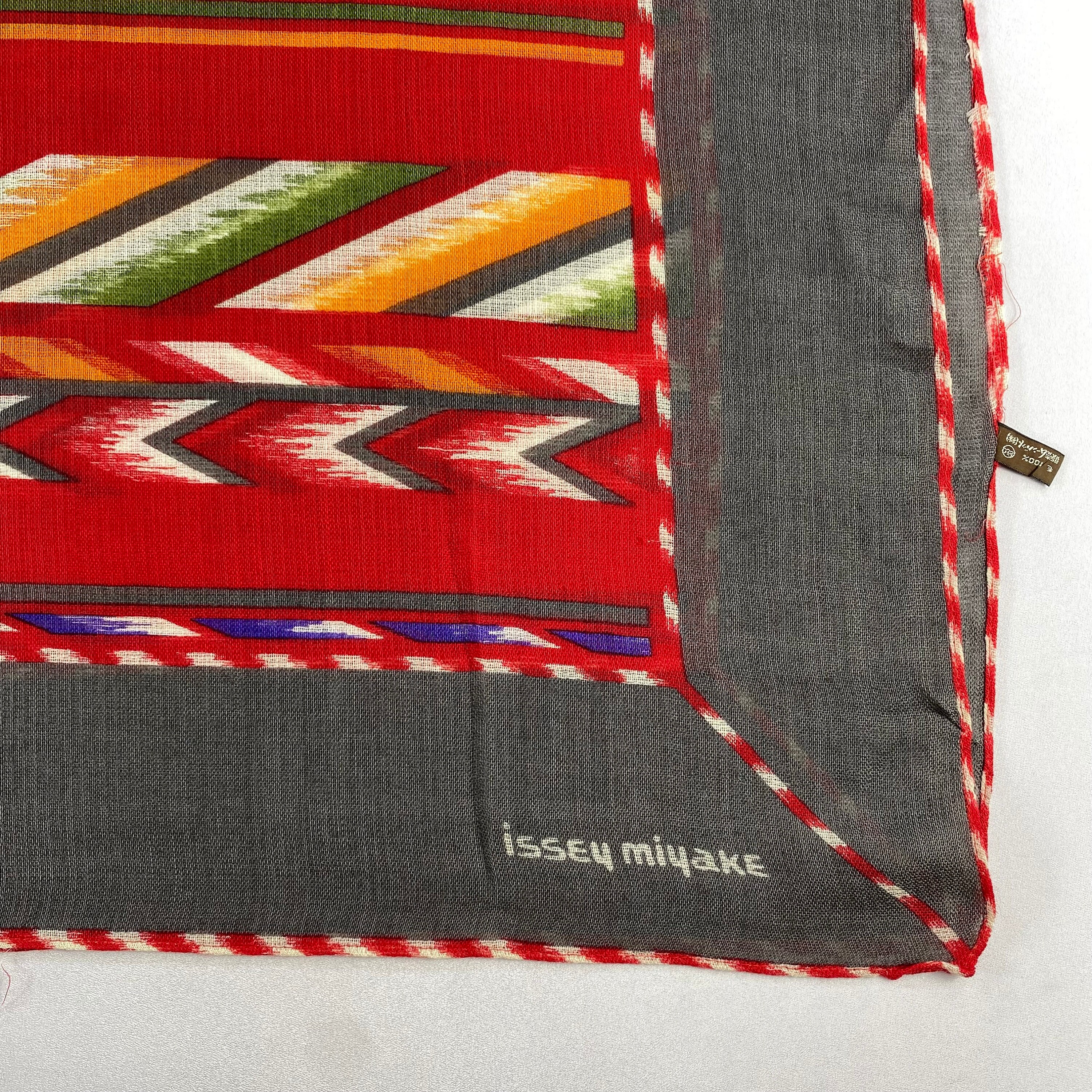 Vintage Issey Miyake Scarf, Issey Miyake Neckerchief, Vintage