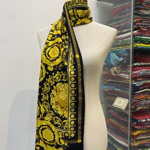 Vintage Versace Silk Scarf Gianni Versace Silk Muffler Versace