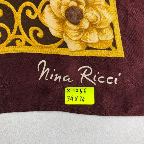 NINA RICCI　スカーフ Nina Ricci Charms Silk Satin Jacquard Scarf 34