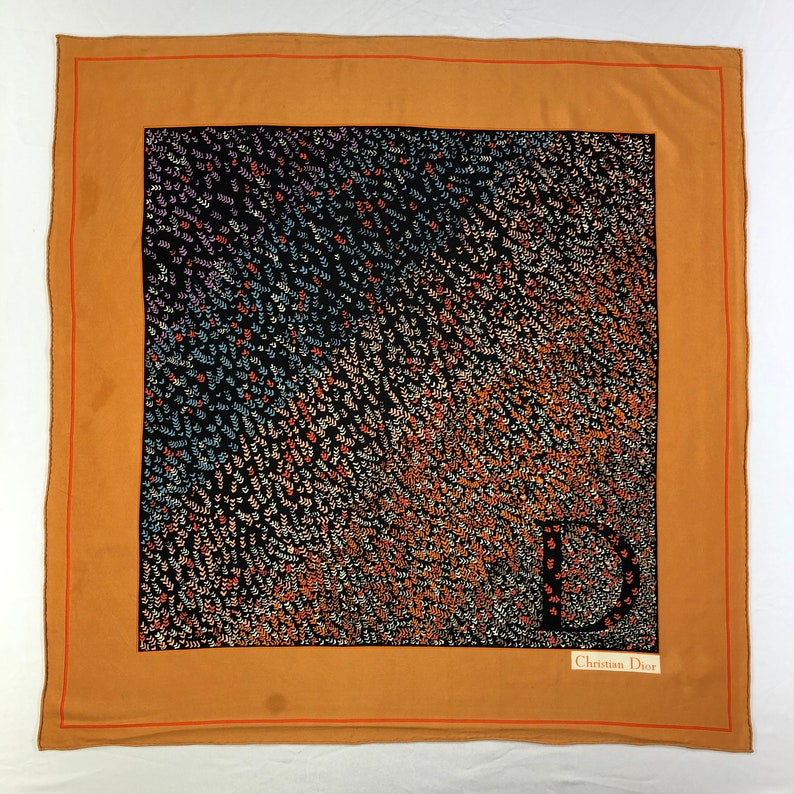 Vintage Christian Dior Silk Scarf Christian Dior Shawl Dior Silk ...