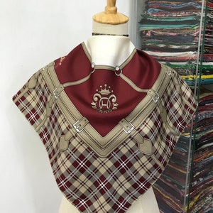 Vintage Celine Silk Scarf, Celine Silk Muffler, Vintage Celine Square Scarf, Vintage Celine Shawl, Celine Silky Scarf