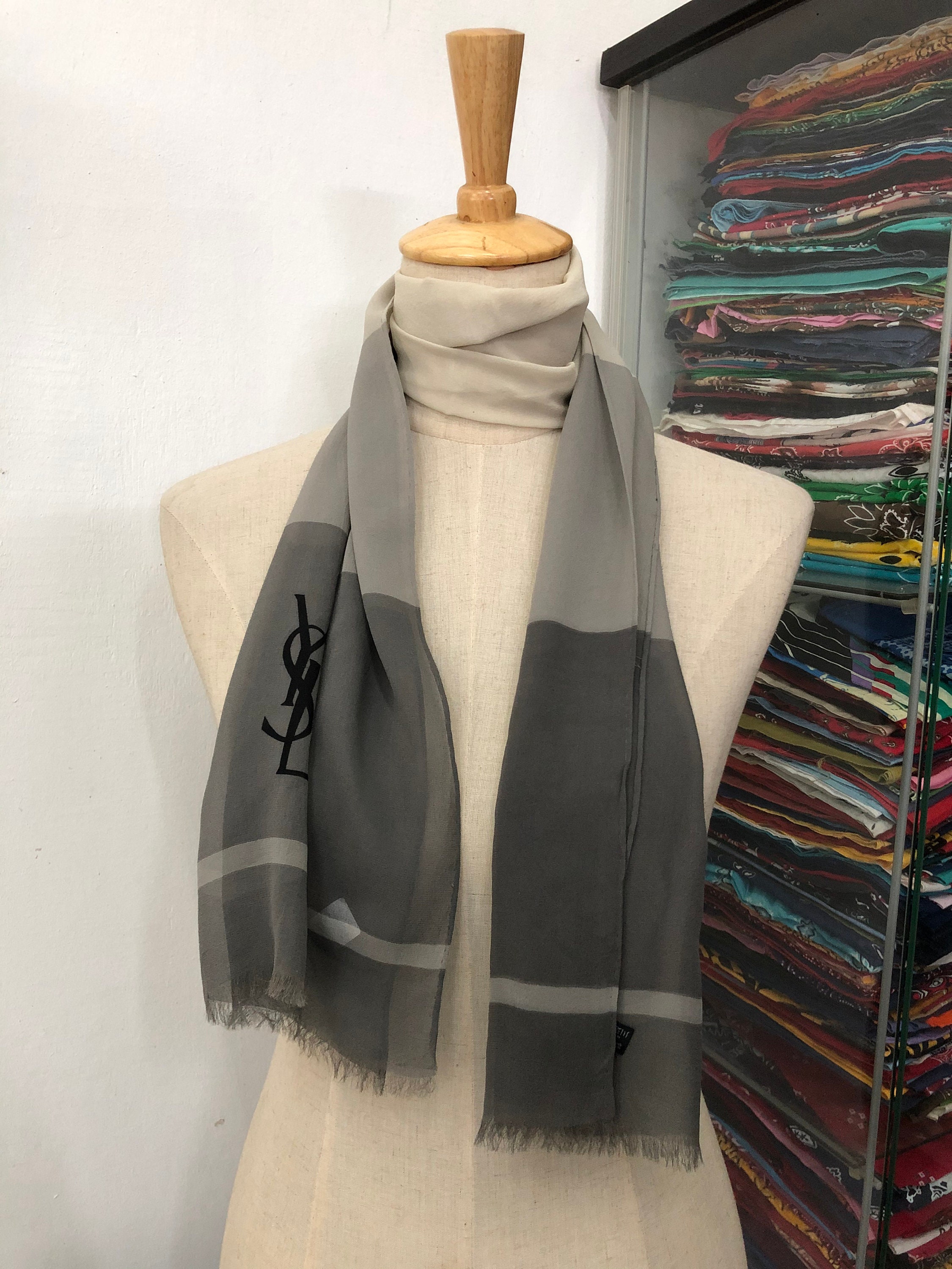 スカーフ Saint Laurent SCARF (7194213YI68 1061) Ysl Scarf - Etsy