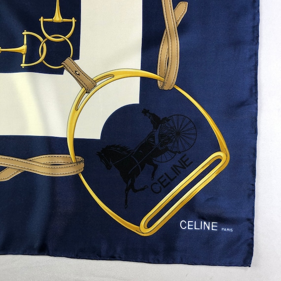 Vintage Celine Shawl, Celine Silk Scarf, Celine S… - image 3