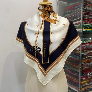 Vintage Ralph Lauren Silk Scarves - Etsy