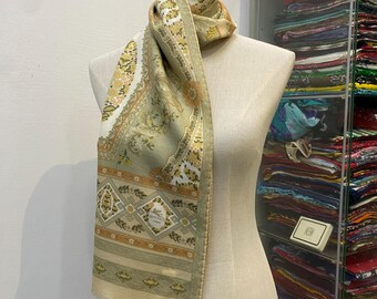 Vintage Etro Silk Scarf, Etro Paisley Scarf, Authentic Etro Scarf, Vintage Etro Milano Silk Scarf, Etro Silk Stole, Vintage Etro Flower