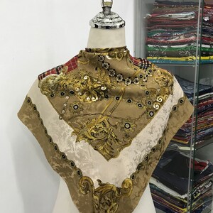Vintage Silk Scarf, Twill Silk Scarf, Vintage Silk Muffler, Vintage Neck Scarf, Vintage Neck Accessories, Vintage Italian Silk Scarf,