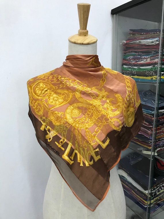 Vintage Lancel Silk Scarf Lancel Square Scarf Vintage Lancel Silk