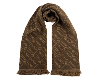 Vintage Fendi Scarf Roma Italia Fendi Wool Scarf Vintage Fendi Wool Muffler Fendi Neck Scarf Vintage Fendi Wool Neckwear