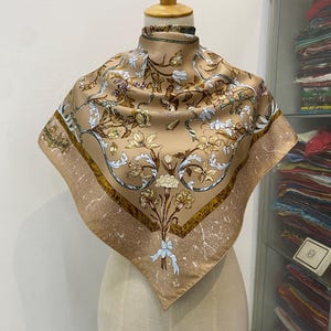 Vintage Hermes Pierres D&#39;orient et D&#39;occident Silk Scarf Hermes Square Scarf Vintage Hermes Silk Scarf Hermes Square Scarf