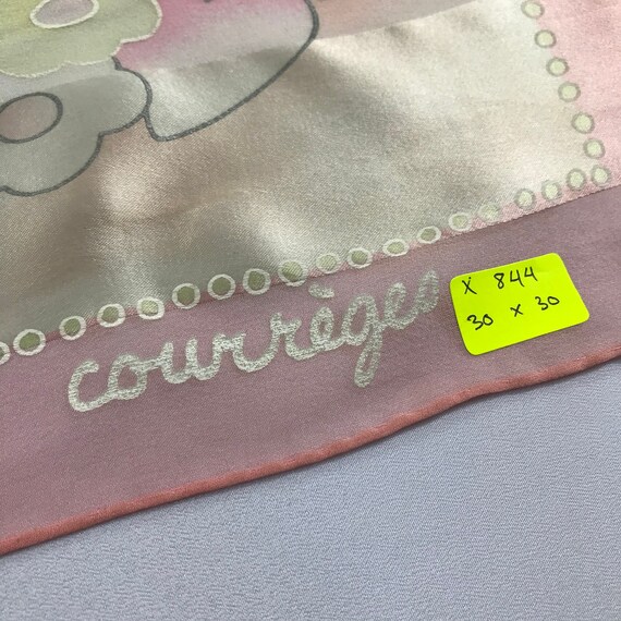 Vintage Courreges Silk Scarf Courreges Square Sca… - image 6