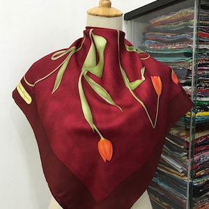 Vintage Salvatore Ferragomo Silk Stole,Salvatore Ferragomo Silk Scarf, Ferragomo Silk Muffler, Salvatore Ferragomo Floral Scarf