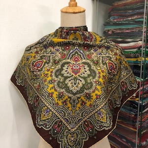 Vintage Cordier Scarf, Twill Silk Scarf, Vintage Silk Muffler, Vintage Neck Scarf, Vintage Neck Accessories, Vintage Italian Silk Scarf,