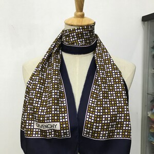 Vintage Givenchy Silk Scarf Givenchy Neck Scarf Givenchy Silk Muffler Givenchy Big Logo Givenchy Neck Warmer Givenchy Silk Shawl
