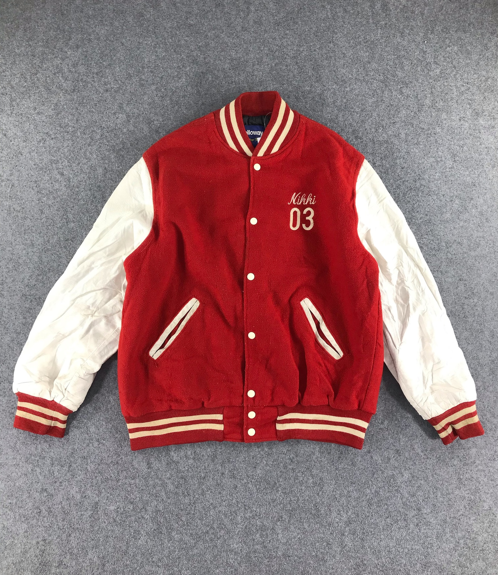 Vintage Halloway College Varsity Jacket Large Size Varsity | Etsy