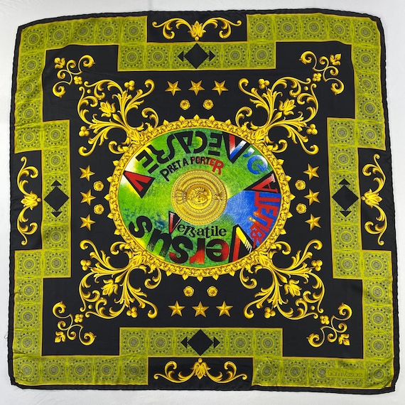Vintage Gianni Versace Silk Scarf Gianni Versace Silk Muffler