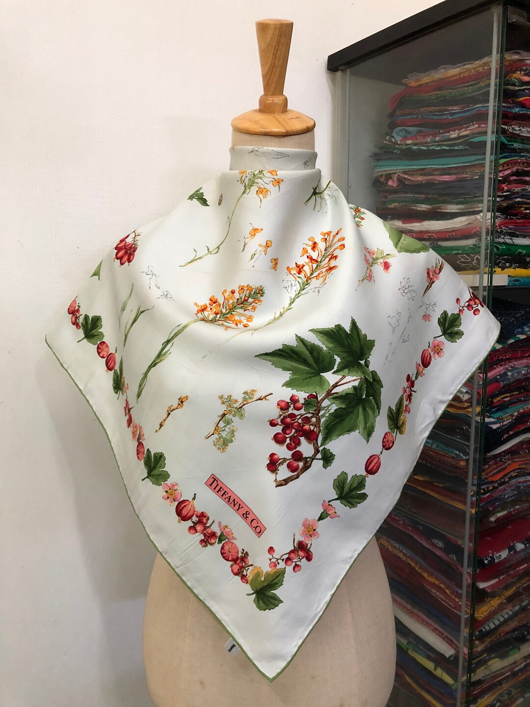 Vintage Tiffany & Co Silk Scarf, Tiffany and Co Silk Vintage Tiffany & Co Silk Scarf, Tiffany and Co Silk