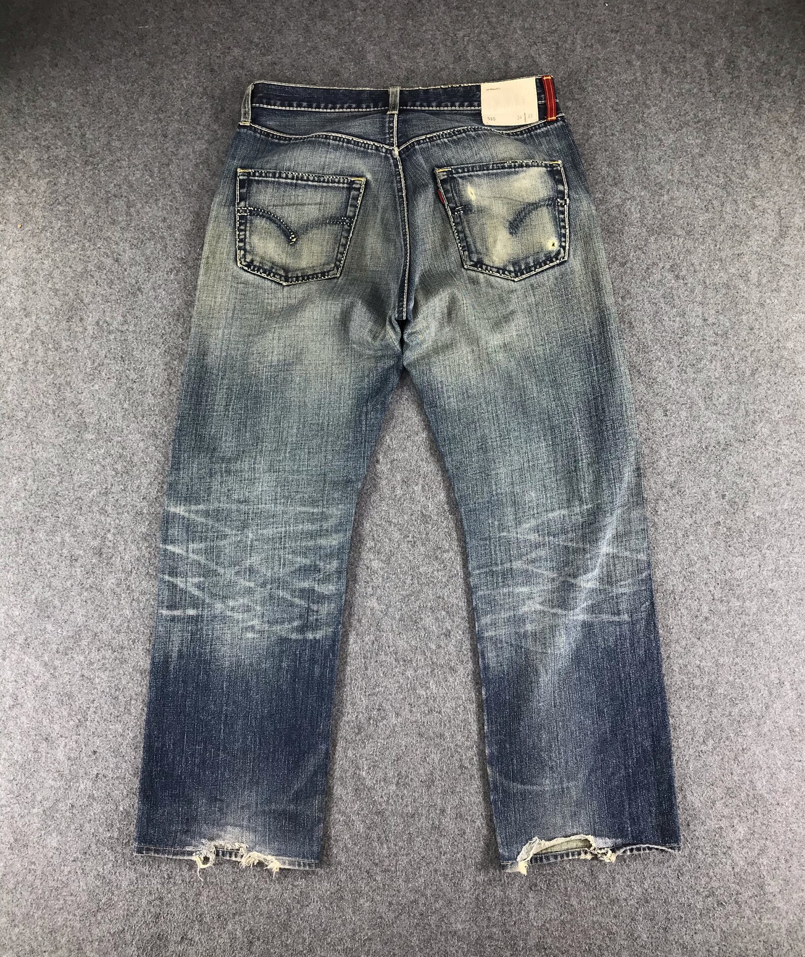 red loop jeans