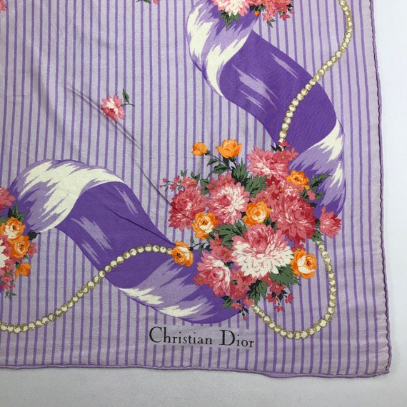 Vintage Christian Dior Silk Scarf Christian Dior … - image 6