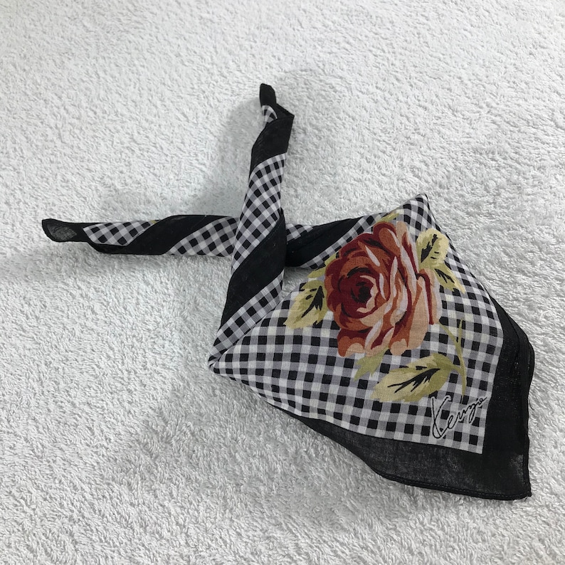 Luxury Gift Kenzo Facemask Kenzo Scarves Kenzo Pocket Square Luxury Accessories Vintage Kenzo Handkerchief