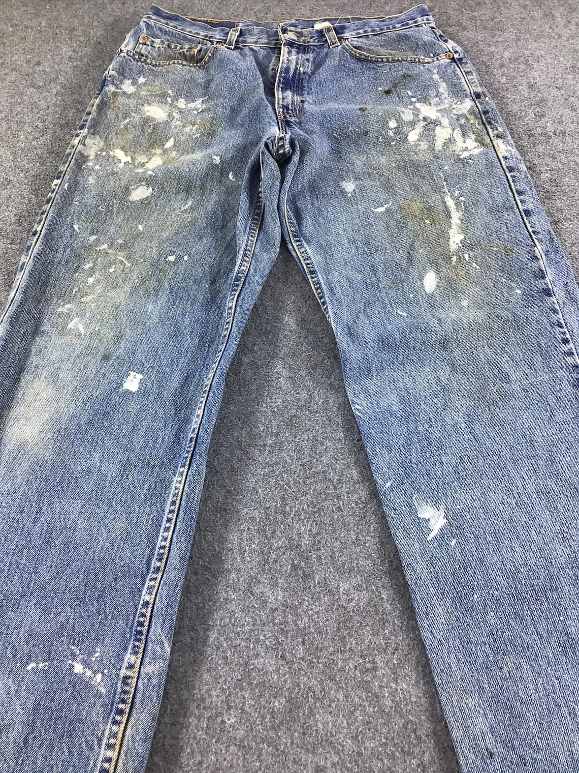 Vintage Levis 550 Painter Jeans 33x33 Red Tab Faded Denim Etsy