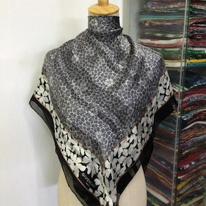 Vintage Givenchy Silk Scarf Givenchy Neck Scarf Givenchy Silk Muffler Givenchy Big Logo Givenchy Neck Warmer Givenchy Silk Shawl
