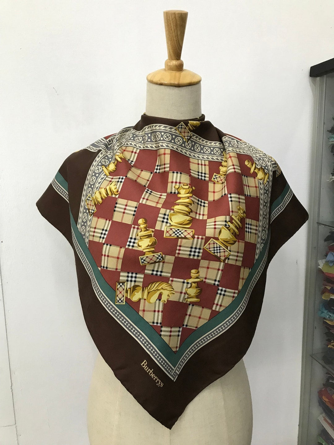 小物 00s Burberry border long long scarf y2k Y2K Burberry Scarves | Vintage Wholesale Marketplace - Bulk