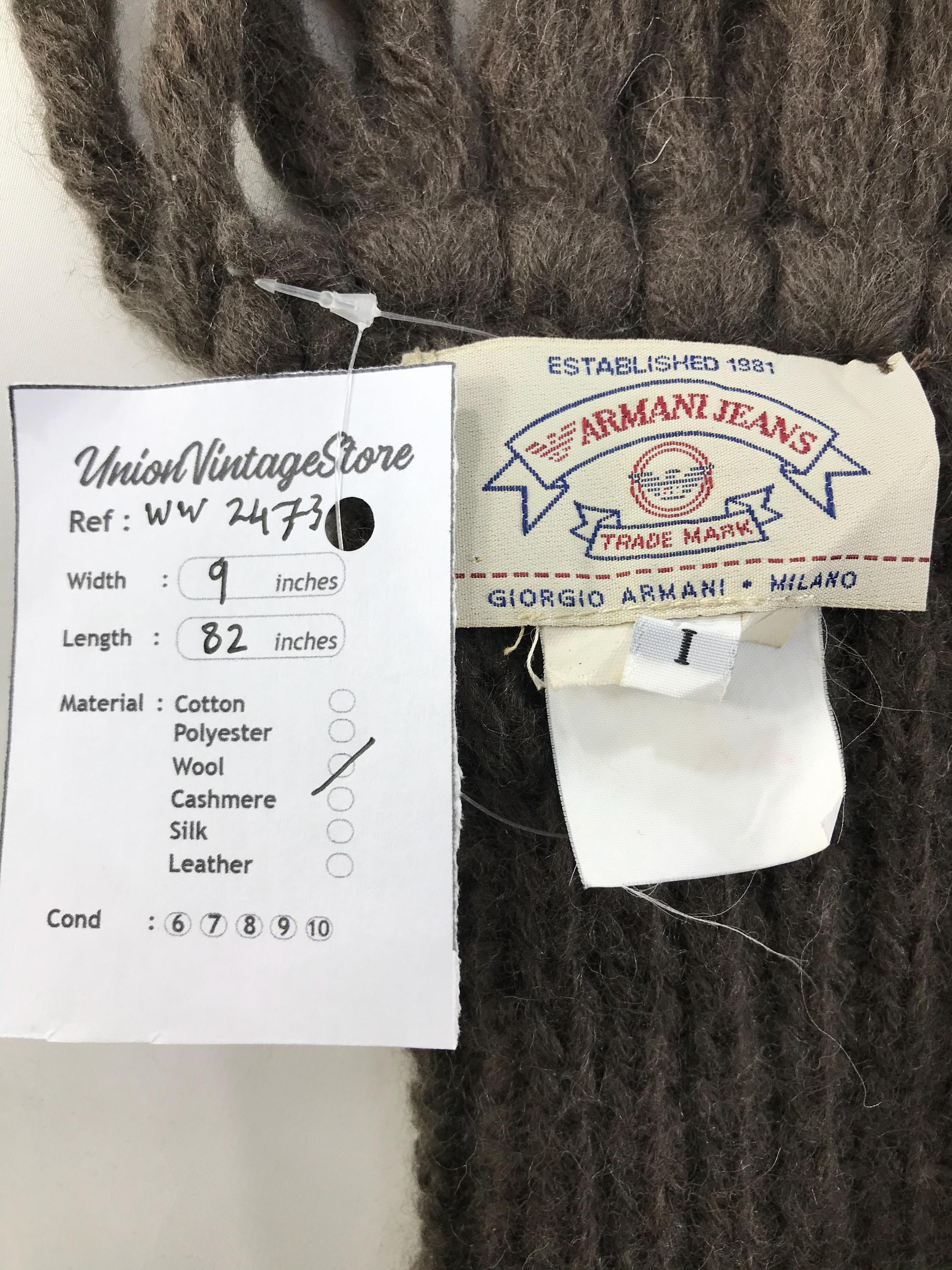 Vintage Armani Jeans Scarf Muffler Armani Collezioni Wool Muffler  display picture 1