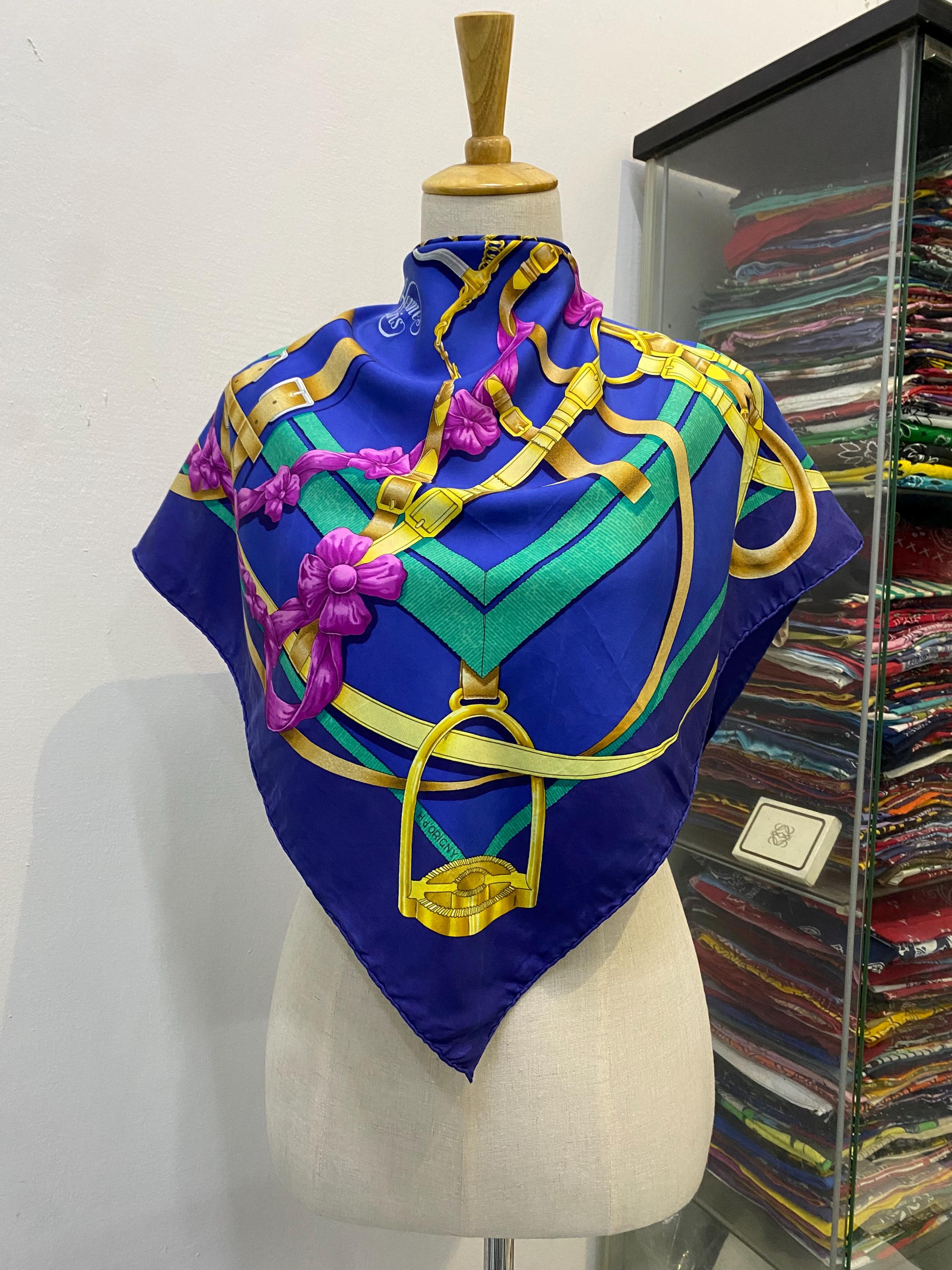 Foulard Carré Vintage NAPOLEONE CREATION - 100% Soie Italienne - Motifs Géométriques Multicolores