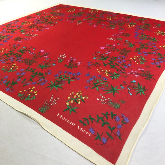 Vintage Hanae Mori Silk Scarf, Hanae Mori Silk St… - image 3