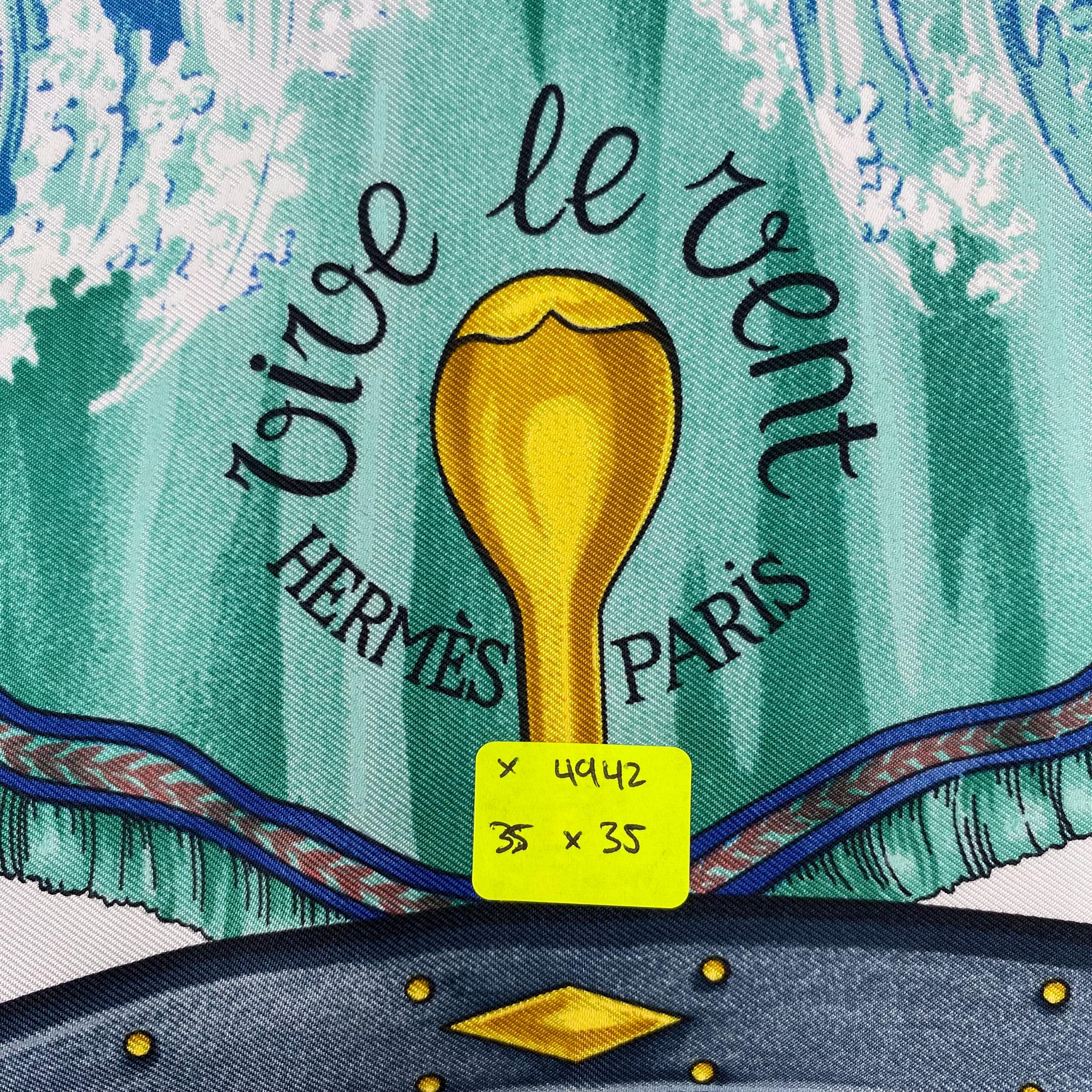 ヴィンテージ エルメス ヴィヴ ル ヴァン シルク スカーフ エルメス